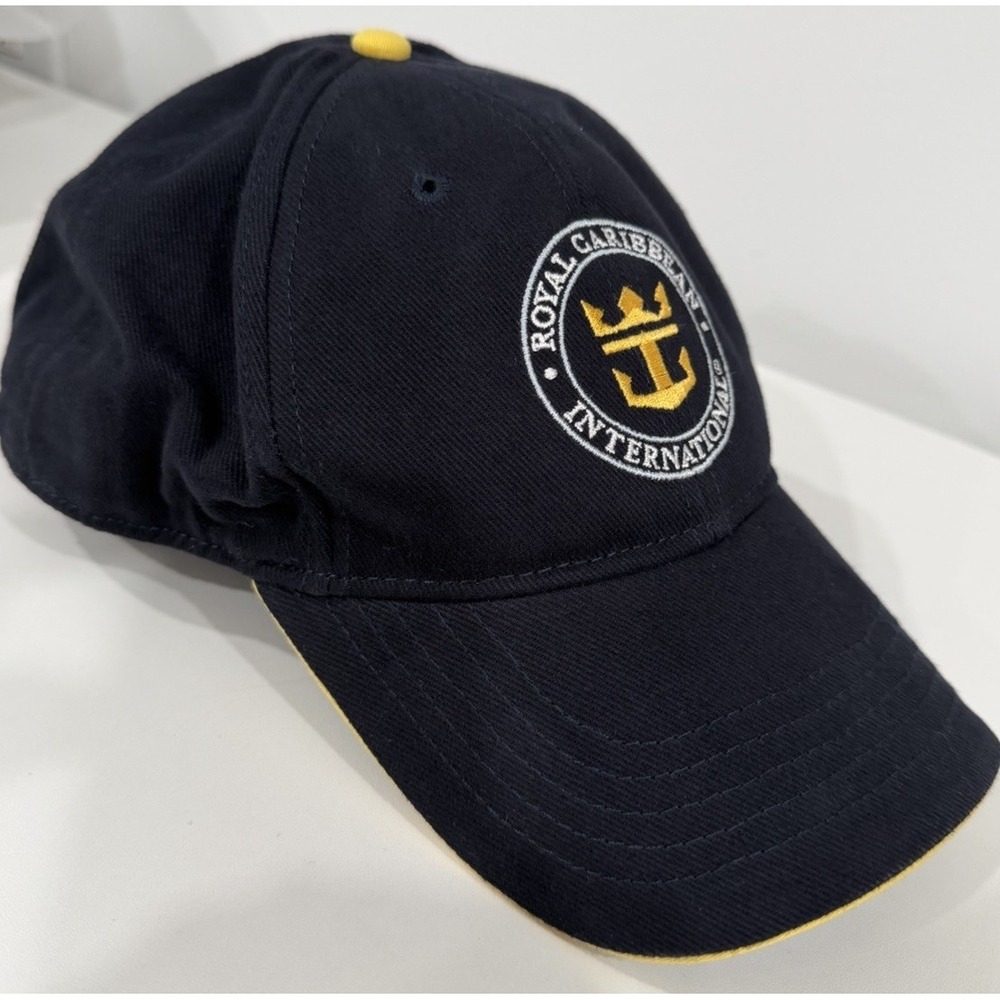 Royal Caribbean International Oasis of the Seas Hat Blue Gold Anchor Hat Cap